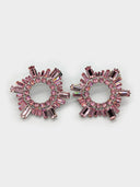 Amina Muaddi • Begum Crystal Embellished Earrings Pink