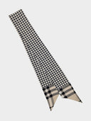 Burberry • Houndstooth & Check Silk Twilly Scarf