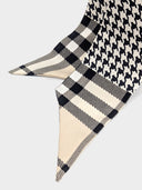 Burberry • Houndstooth & Check Silk Twilly Scarf