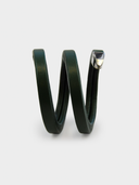 Bottega Veneta • Green Leather Coiled Snake Head Cuff