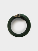 Bottega Veneta • Green Leather Coiled Snake Head Cuff