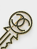 Chanel • CC Gold & Black Key Brooch