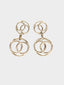 Chanel - CC Light Gold Swing Earrings
