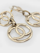 Chanel - CC Light Gold Swing Earrings