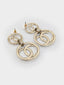 Chanel - CC Light Gold Swing Earrings