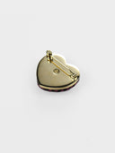Chanel • CC Pink Heart Brooch Gold