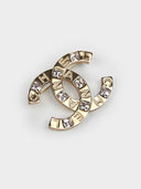 Chanel • CC Strass Brooch Gold