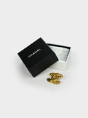 Chanel • CC Quilted Gold Brooch