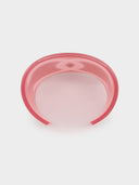 Chanel • Karl Lagerfeld CC Pink & White Resin Cuff
