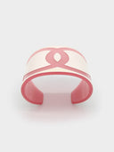 Chanel • Karl Lagerfeld CC Pink & White Resin Cuff