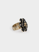 Chanel • Camellia Flower Ring black