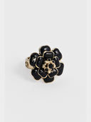Chanel • Camellia Flower Ring black