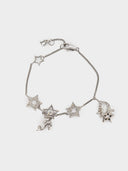 Dior • Crystal Star & Pump Bracelet Silver