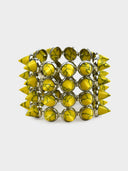 Eddie Borgo • Silver & Yellow Howlite Cone Bracelet