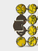 Eddie Borgo • Silver & Yellow Howlite Cone Bracelet