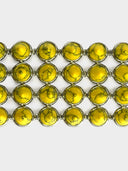 Eddie Borgo • Silver & Yellow Howlite Cone Bracelet