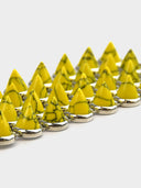 Eddie Borgo • Silver & Yellow Howlite Cone Bracelet