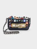 Fendi • Mini Baguette Dolce Vita Flowers and Studs Bag