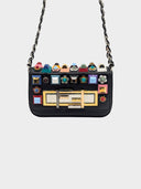 Fendi • Mini Baguette Dolce Vita Flowers and Studs Bag