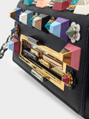 Fendi • Mini Baguette Dolce Vita Flowers and Studs Bag