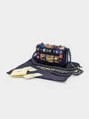 Fendi • Mini Baguette Dolce Vita Flowers and Studs Bag