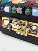 Fendi • Mini Baguette Dolce Vita Flowers and Studs Bag