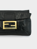 Fendi • Crinkled Patent Leather Baguette Clutch Bag