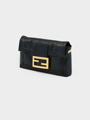 Fendi • Crinkled Patent Leather Baguette Clutch Bag