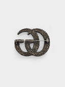 Gucci • Silver & Turquoise GG Brooch