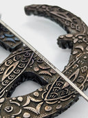 Gucci • Silver & Turquoise GG Brooch