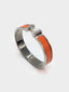 Hermès • Clic H Bracelet Silver Orange Fruité