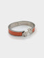 Hermès • Clic H Bracelet Silver Orange Fruité