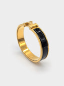 Hermès • Clic H Bracelet Gold Black Noir