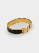 Hermès • Clic H Bracelet Gold Black Noir