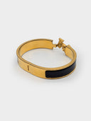 Hermès • Clic H Bracelet Gold Black Noir