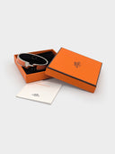 Hermès • Clic H Bracelet Silver Orange Fruité