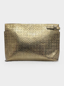 Loewe • Anagram Repeat T Pouch Clutch Patent Gold
