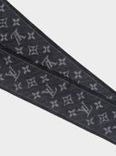 Louis Vuitton • Black New Denim Silk Bandeau Scarf