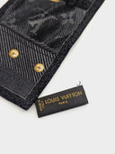 Louis Vuitton • Black New Denim Silk Bandeau Scarf