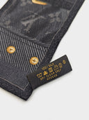 Louis Vuitton • Black New Denim Silk Bandeau Scarf