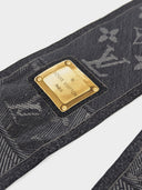 Louis Vuitton • Black New Denim Silk Bandeau Scarf