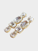 Oscar De La Renta • White crystal earrings