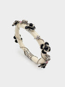 Prada • Ivory & Black Flower Bangle