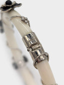 Prada • Ivory & Black Flower Bangle