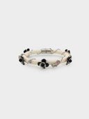 Prada • Ivory & Black Flower Bangle