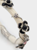 Prada • Ivory & Black Flower Bangle