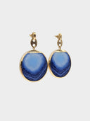 Paco Rabanne • Gold & Blue Eight Nano Earrings