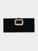 Roger Vivier • Black Satin Pilgrim Clutch Bag