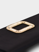 Roger Vivier • Black Satin Pilgrim Clutch Bag