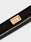 Roger Vivier • Black Satin Pilgrim Clutch Bag